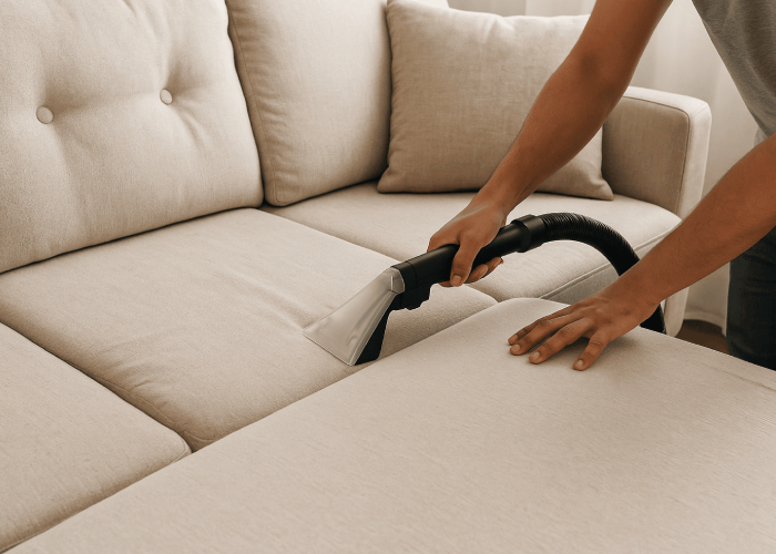 Advanced Upholstery Cleaning solutions designed to remove odours, dirt, and bacteria from upholstered surfaces