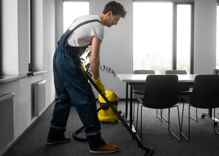 Deep commercial carpet cleaning removing stains, dirt and heavy traffic marks